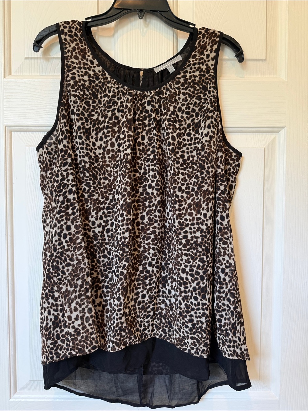 Daniel Rainn Leopard Print Layered Camisole in Brown and Black